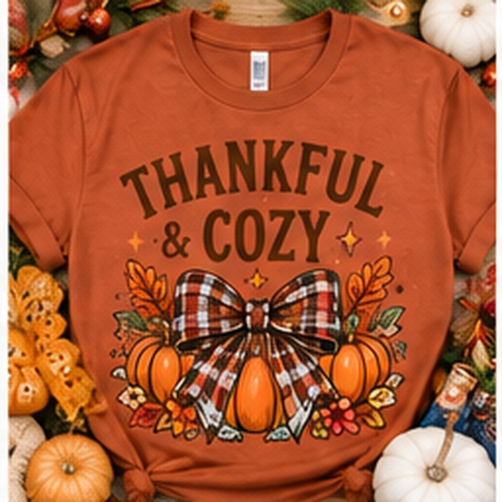 Thankful & Cozy Gildan Graphic Tee